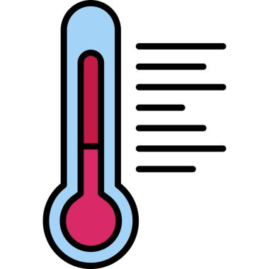 Sıcaklık web simgesi resimleme tasarımı