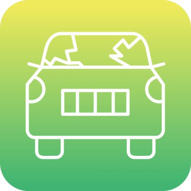 Kırık araba simgesi vektör illüstrasyonu