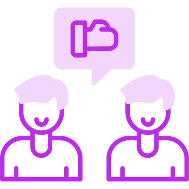 Takım beyin fırtınası fikirleri simgesi, vektör illüstrasyonu basit tasarım