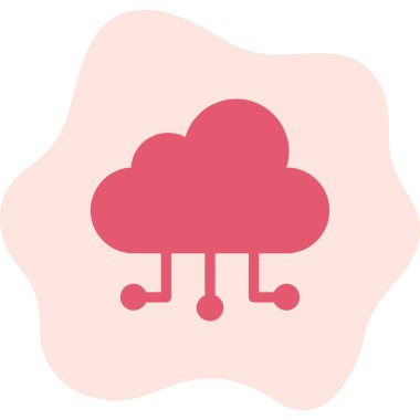 bulut hesaplama ağ simgesi, vektör illüstrasyonu 