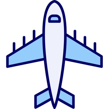 Uçak. Web simgesi basit illüstrasyon 