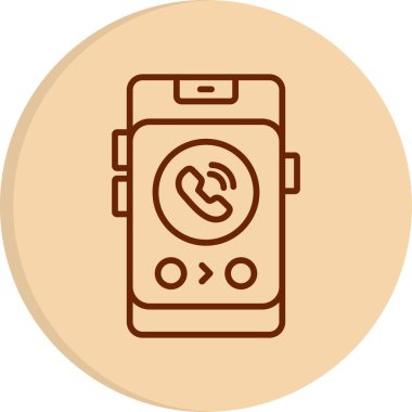 telefon arama simgesi, vektör illüstrasyonu basit tasarım