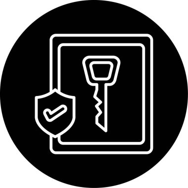 Güvenli simgenin vektör illüstrasyonu 