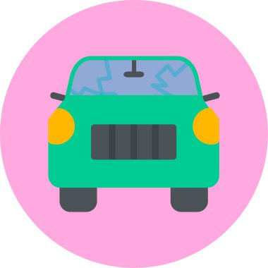 Kırık araba simgesi vektör illüstrasyonu