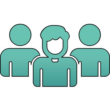 Takım. Web simgesi basit illüstrasyon 