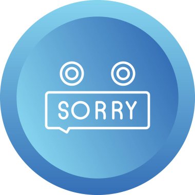 Üzgünüm ağ simgesi, vektör illüstrasyonu