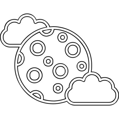 Dolunay simgesi, vektör illüstrasyonu