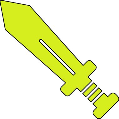 Kılıç. Web simgesi basit illüstrasyon 