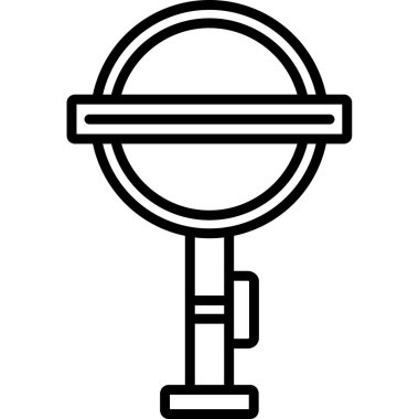 Yer altı işareti web simgesi, vektör illüstrasyonu