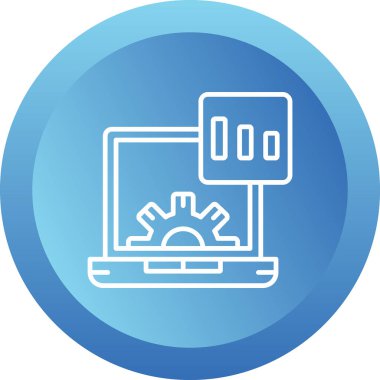 dizüstü bilgisayar simgesi, vektör illüstrasyonu basit tasarım