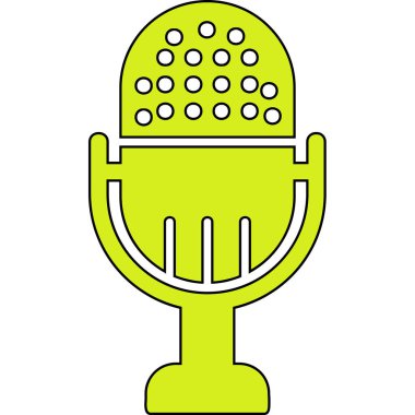 mikrofon simgesi vektör illüstrasyonu 