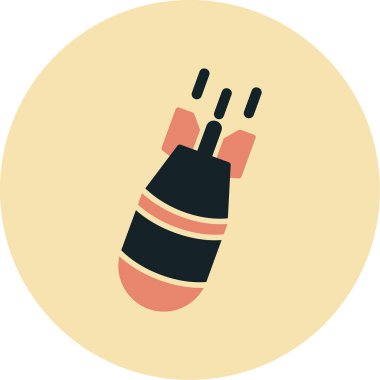 Hava bombası. Web simgesi basit illüstrasyon