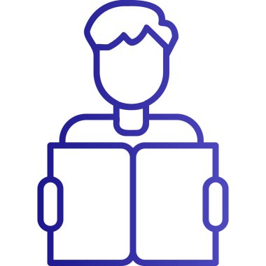 Web simgesi vektör illüstrasyonu öğreniliyor 