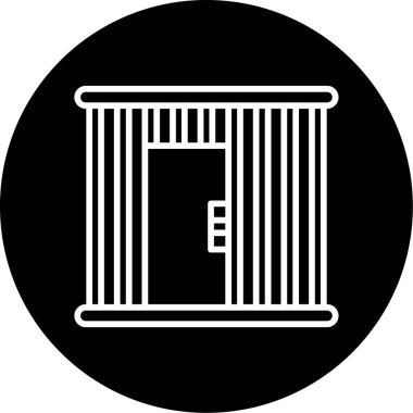 Mahkûm web simgesi, vektör illüstrasyonu