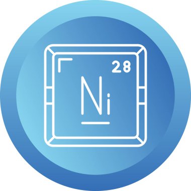 Nikel web simgesi, vektör illüstrasyonu 