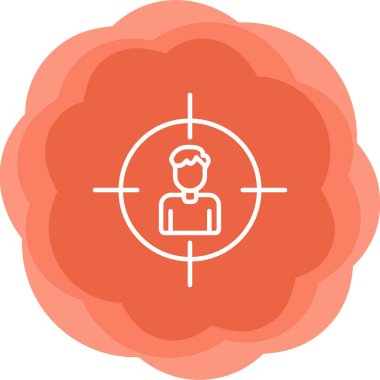 İnsan hedef simgesi, vektör illüstrasyonu basit tasarım