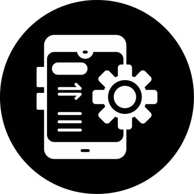 Mobil Ayarlar ikon vektör çizimi