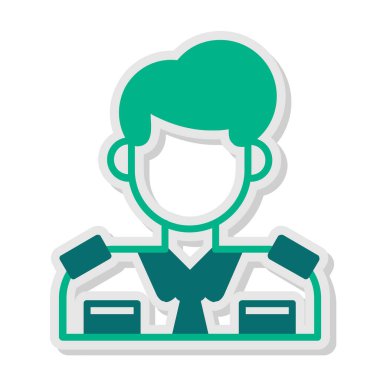  Gümrük Temsilcisi simgesi, vektör illüstrasyonu basit tasarım