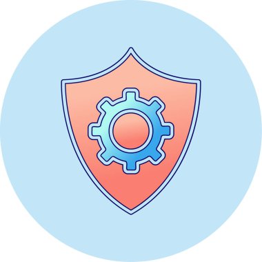 Veri koruma simgesi, vektör çizim                  