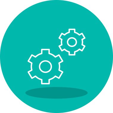 Vitesli ayar simgesi, vektör illüstrasyonu basit tasarım