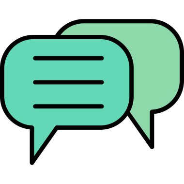 Sohbet simgesi vektör illüstrasyonu 