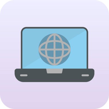 İnternet web simgesi basit illüstrasyon 