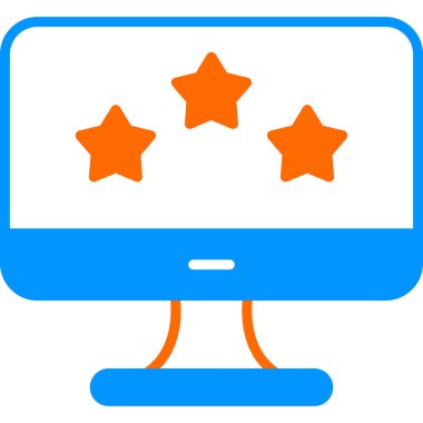 Dijital pazarlama, derecelendirme. Web simgesi basit illüstrasyon