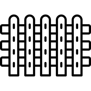 çit web simgesi, vektör çizim