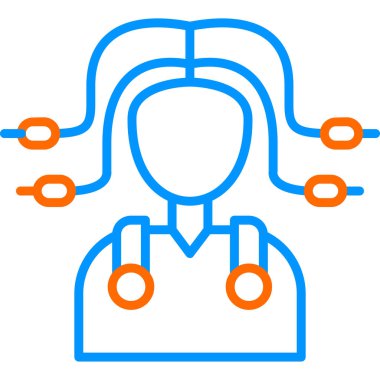 Medusa simgesi, vektör illüstrasyonu basit tasarım
