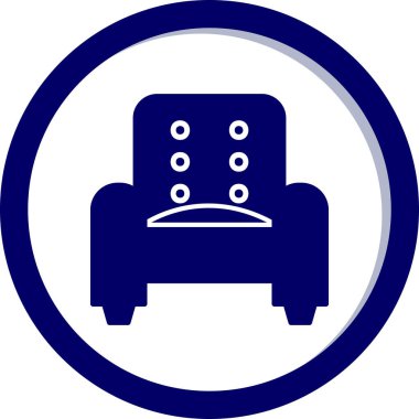 Kol Koltuğu Web simgesi basit illüstrasyon