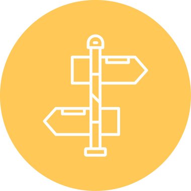 Bir sokak işaretinin vektör illüstrasyonu