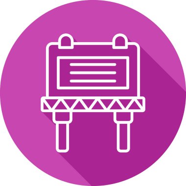 Poster ağ simgesi, vektör illüstrasyonu