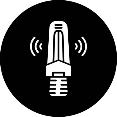 Metal dedektörü. Web simgesi basit illüstrasyon             