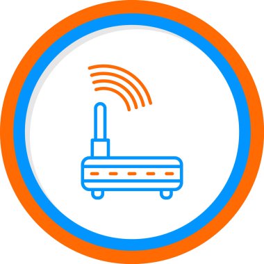 WiFi yönlendirici kutsal kişilerin resmi, vektör çizim