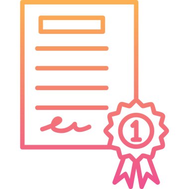 Sertifika. Web simgesi basit tasarım