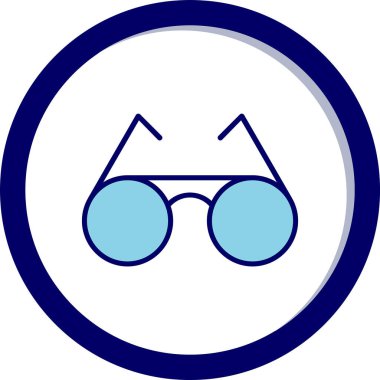 Gözlük. Web simgesi basit illüstrasyon