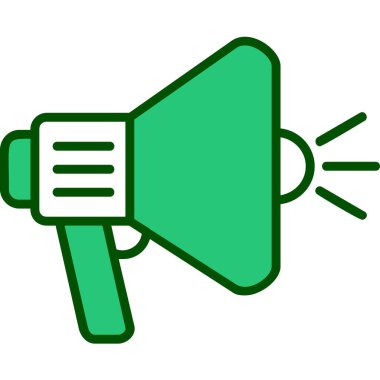 megafon web simgesi, vektör çizim 