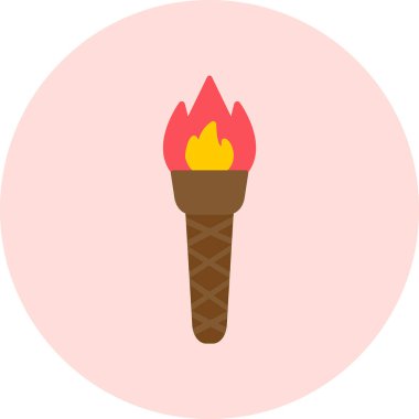 Meşalede yanan alev.