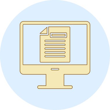 Çevrimiçi Test Ağı simgesi, vektör illüstrasyonu