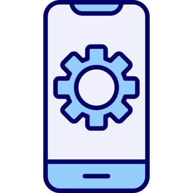 akıllı telefon ayarlama web simgesi vektör çizimi 