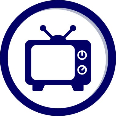 televizyon simgesi, basit vektör illüstrasyonu