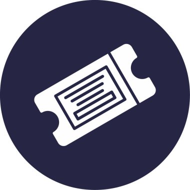 Bilet. Web simgesi basit illüstrasyon