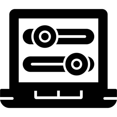 Simgeleri aç / kapat, vektör illüstrasyonu basit tasarım