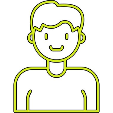 İnsan avatar web simgesi basit illüstrasyon 