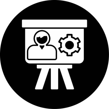 Proje Yönetimi düz simge vektör çizimi 