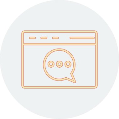 Web sohbet renk çizgisi vektörü simgesi 