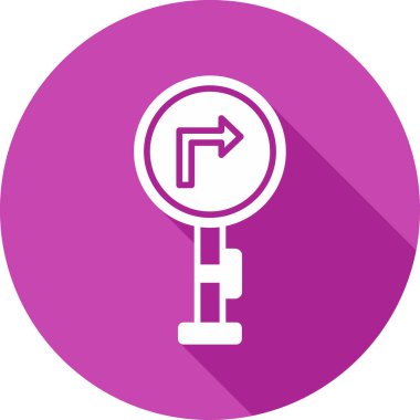 Yol işaretleri simgesinin vektör illüstrasyonu 