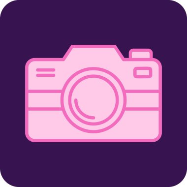 Fotoğraf makinesi simgesi, vektör illüstrasyonu. düz tasarım biçimi              