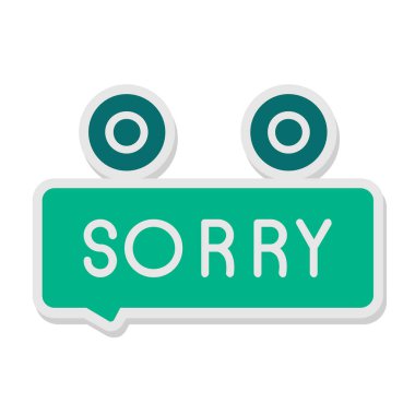 Üzgünüm ağ simgesi, vektör illüstrasyonu