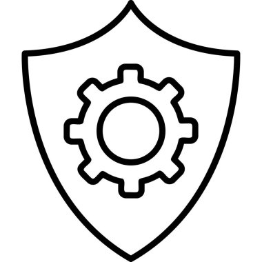 Veri koruma simgesi, vektör çizim                  